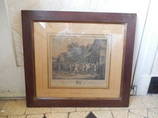 GRAVURE DU 18eme SIECLE DAVID TENIERS FETE DE VILLAGE
