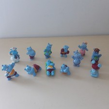 Lot 12 figurines Kinder les Hippopotames à la plage 