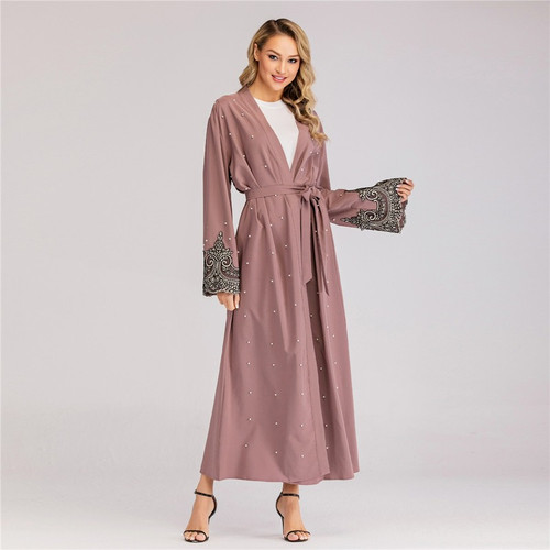 Femme perles ouvert abaya - perles,