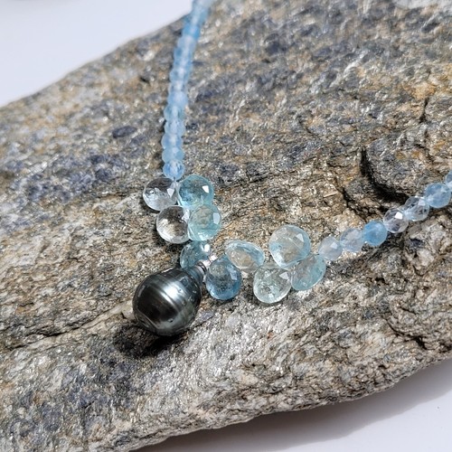 Collier perle noire - en, de