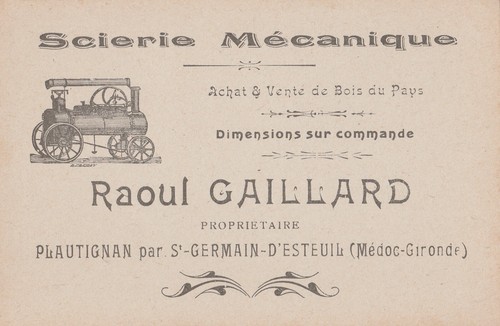 Ancienne carte scierie - ancienne, carte-scierie