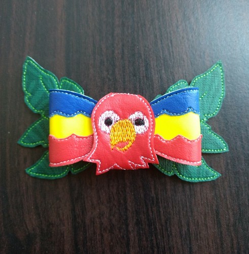 Parrot macaw jungle hair - , bow