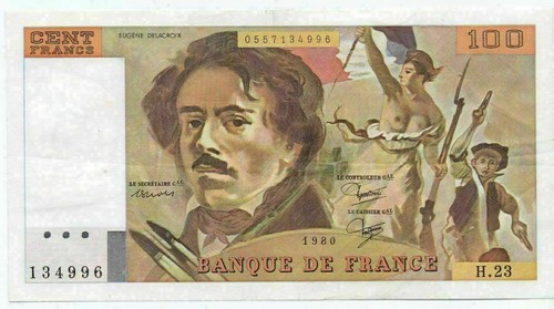 100 francs delacroix 1980 - 100,