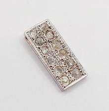 Pendentif art deco or blanc