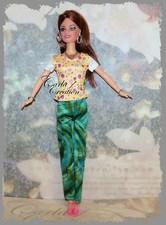  Ensemble Poupée Barbie Mannequin Pantalon et Maillot Vêtements  de Ville Chic