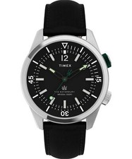 Montre Homme TIMEX WATERBURY DIVE TW2V49800 Cuir Noir Sub 100mt