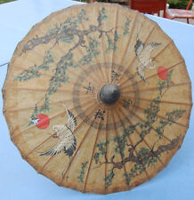 Ombrelle  artisanal en papier de riz - Fait Main - peint main - En Bambou