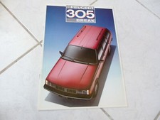Peugeot 305 Break 1987 NL brochure catalogue dépliant prospectus