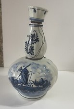 Bouteille A Liqueur Et Boîte À Musique décorative vintage BLEU de DELFT Moulin