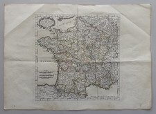Carte de France. 1754. gravure