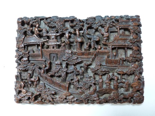 Panneau bois sculpté chine - sculpté,