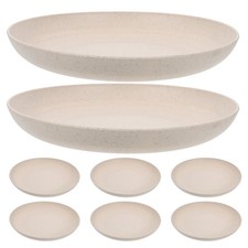  Lot de 8 assiettes en paille