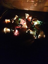 Ancienne guirlande électrique Lumineuse Déco Sapin 14 Lampes Fibres Multicolore 