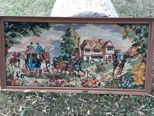 canevas tapisserie vintage pour décoration ou création de sacs