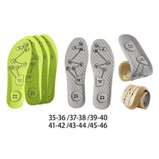 2 paires de semelles intérieures d'acupression pour les pieds, douces pour