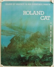 Affiche ROLAND CAT 1985 Exposition Galerie Isy Brachot - Paris