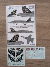 Décalcomanies Maquette Avion 1:72 F18 Hornet 