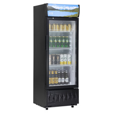 Réfrigerateur À Boissons Frigo Vitrine Commercial 195 L 0-10 ℃ 3 Étagères