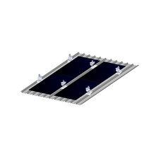 Kit Structure pour deux panneaux photovoltaïques verticaux orientés vers le s...