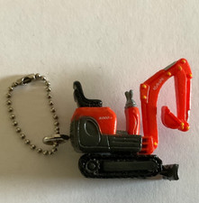 Porte clefs KUBOTA -  Excavatrice Pelleteuse Engin Chantier - vintage Keychain