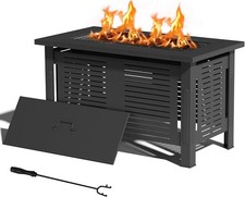 Brasero Extérieur 3 en 1 - Barbecue avec Grille Table à Feu Brasero Métal Table