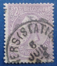 Belgique oblitéré, n°52, 2F
