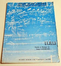 Partition sheet music SERGE GAINSBOURG / BAMBOU : Lulu * 80's