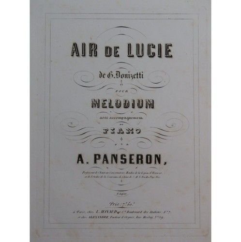 Panseron auguste air lucie - auguste,
