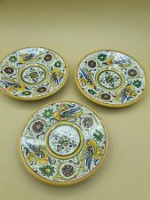 Faience italienne 3 peites Assiettes Deruta  Dia 16 cm