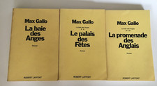 MAX GALLO. La BAIE des ANGES. 3 tomes.SP envoi autographe dédicace a LE CLEZIO