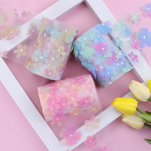 Rouleau ruban tulle vibrant