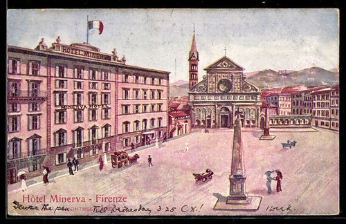 Carte postale florence hotel - postale, florence,