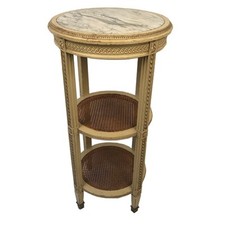 Sellette de style Louis XVI en bois laqué crème