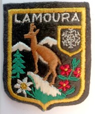 Écusson ancien LAMOURA  en feutrine brodée - Jura France