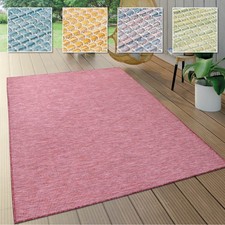 Tapis Extérieur Balcon Terrasse Gris Rose Vert Couleurs Pastel Tissage À Plat