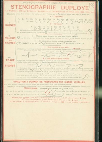 170 stenographie duploye a - 170., de