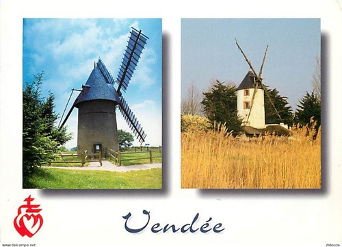 Carte postale moulin - carte, à