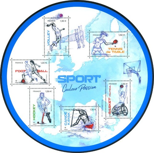 Timbre france f5320 le sport - timbre,