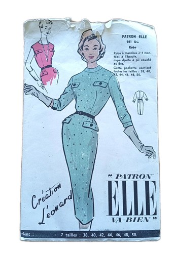 Patron couture vintage elle - patron,
