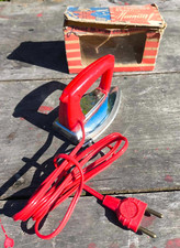 Vintage Jouet ancien Fer à repasser JOLUX dans boîte d'origine Fer miniature