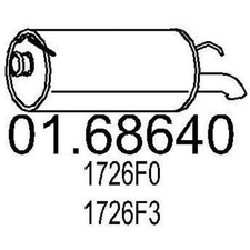 MTS Silencieux arrière Pot d'Échappement 01.68640 pour CITROËN XM (Y4) XM (Y3)