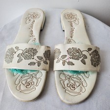 Mules Sandale Plat en Cuir