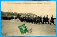 CPA : Saint Nicolas de Port - La 5e Compagnie du 4e Chasseurs, avec la Fanfare