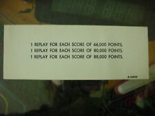 carte score pour flipper: FAST DRAW...QUICK DRAW