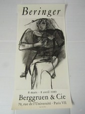 BERINGER  AFFICHE EXPOSITION GALERIE  1989