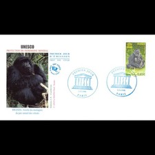 FDC - UNESCO 2008 - Gorille d'Afrique - oblit Paris 3/12/08