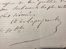 Lettre autographe manuscrite tres probablement de philippe Picot de Lapeyrouse b
