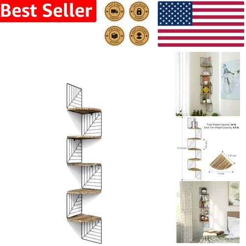 Rustic tier corner shelf - 5,