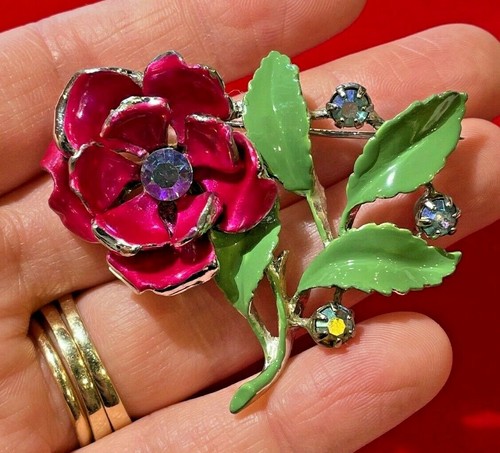 Vintage rose email vert - vintage,