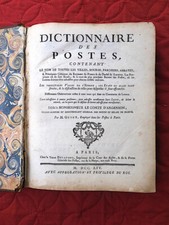 POSTE Dictionnaire des POSTES Contenant le nom des villes  par GUYOT 1754 27